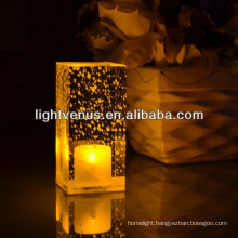 Transparent crystal rechargeable LED Dinner Table Light